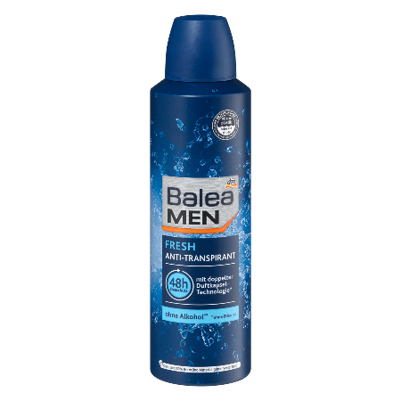Balea Men Fresh Antitranspirant Deodorant Spray, 200 ml 48 Hours