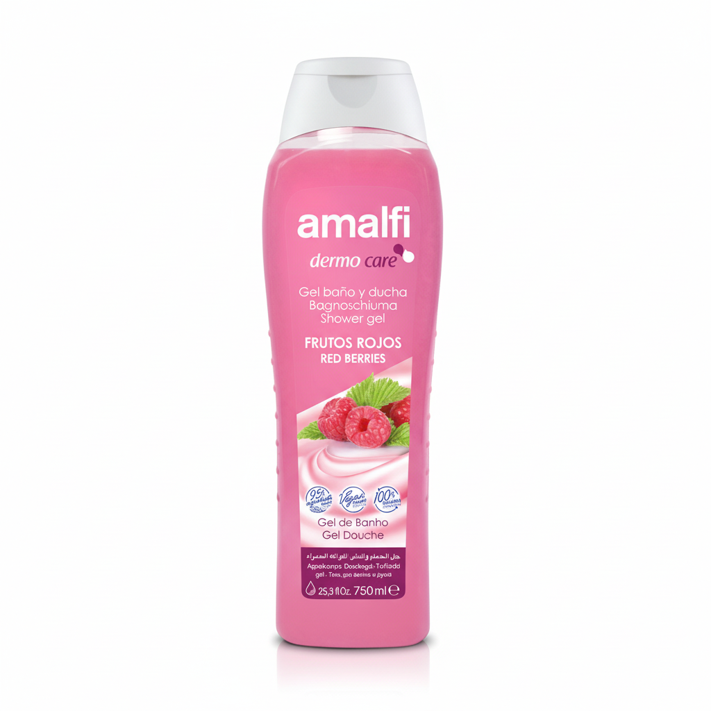 Amalfi Red Berry Shower Gel Family Size 750 ml