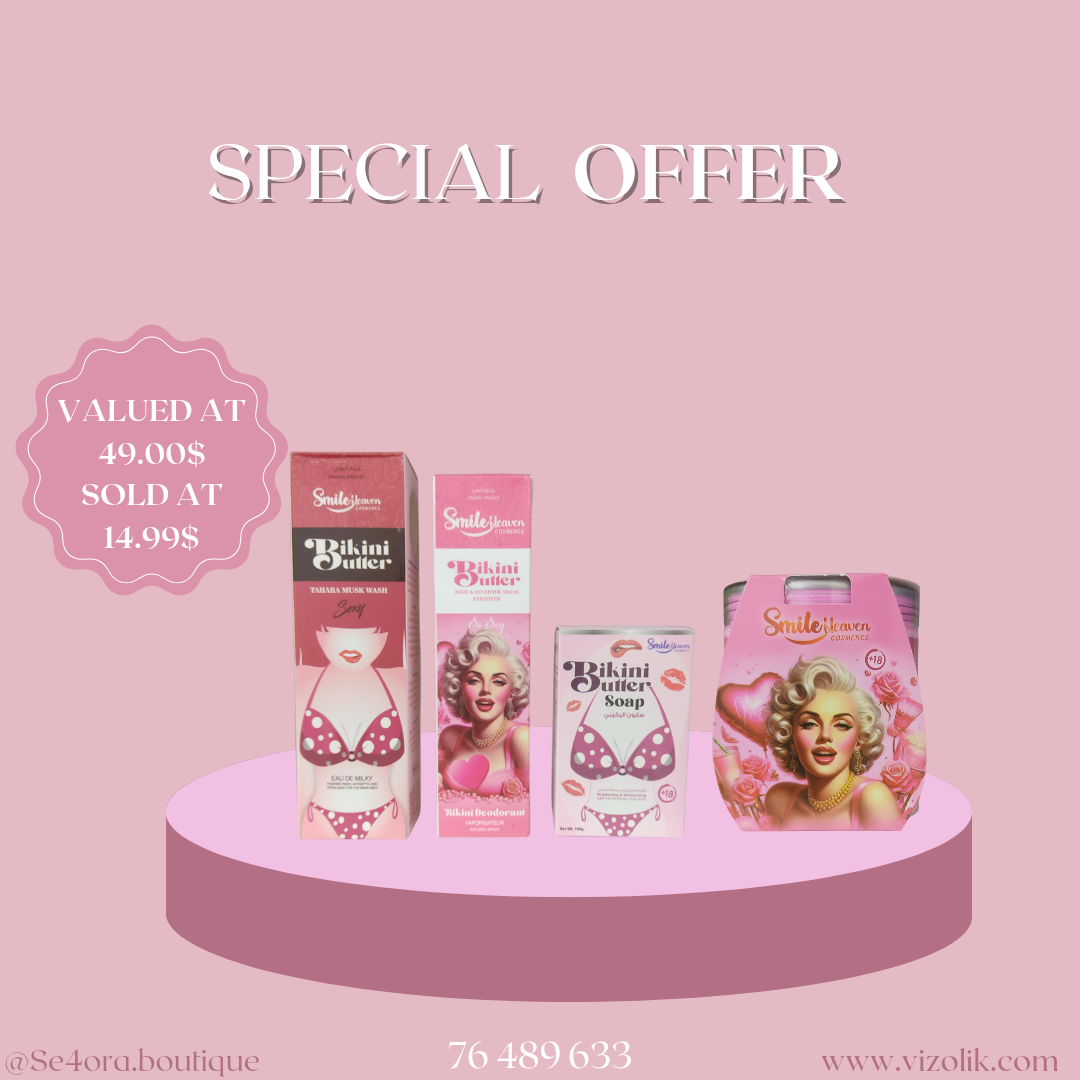 Smile Heaven Bikini Butter Intimate Musk Wash , Spray For Sensitive Areas , Soap & Butter 400 ml / 18+