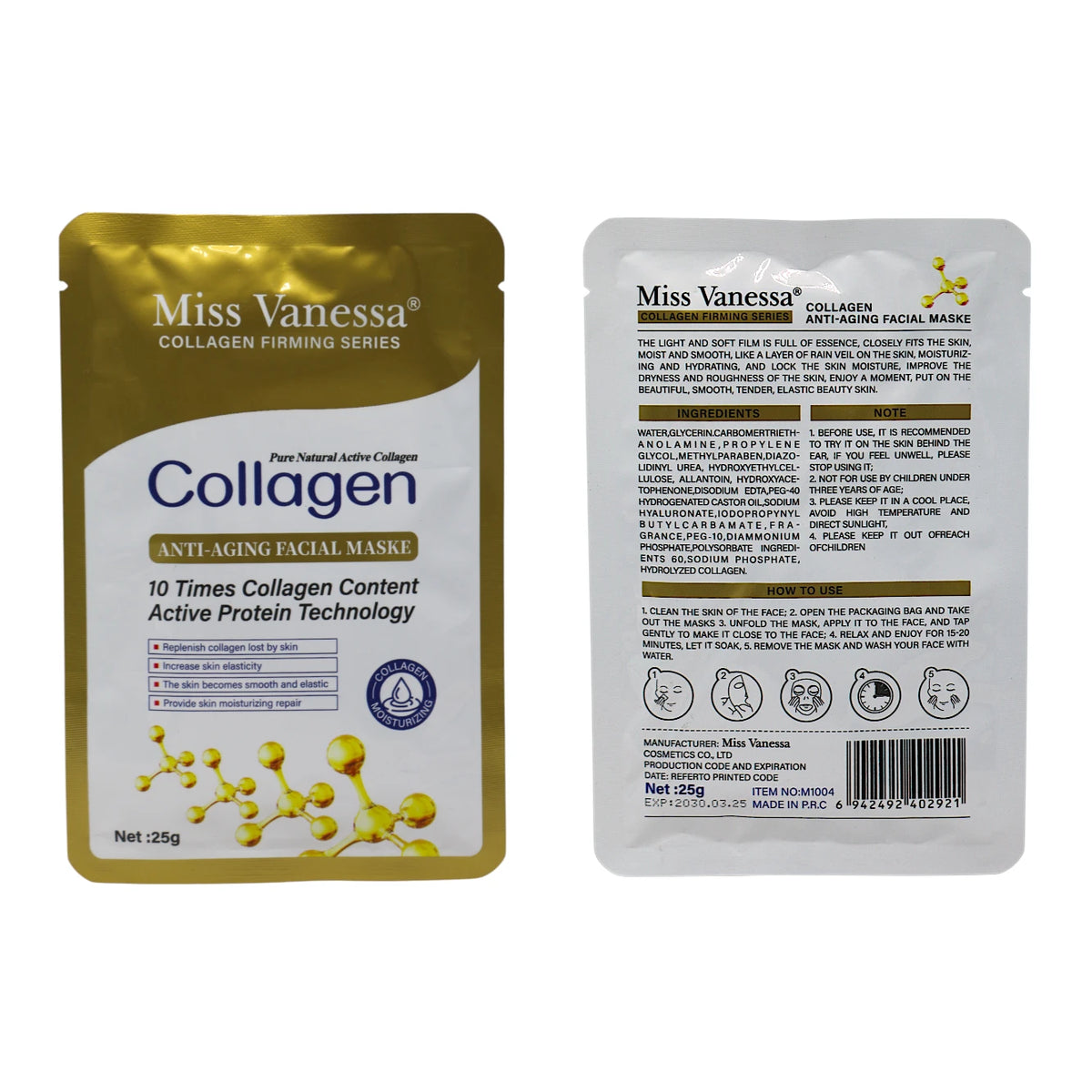 Collagen Sheet Mask ( Re Génération, Anti Wrinkles , Repair Skin )
