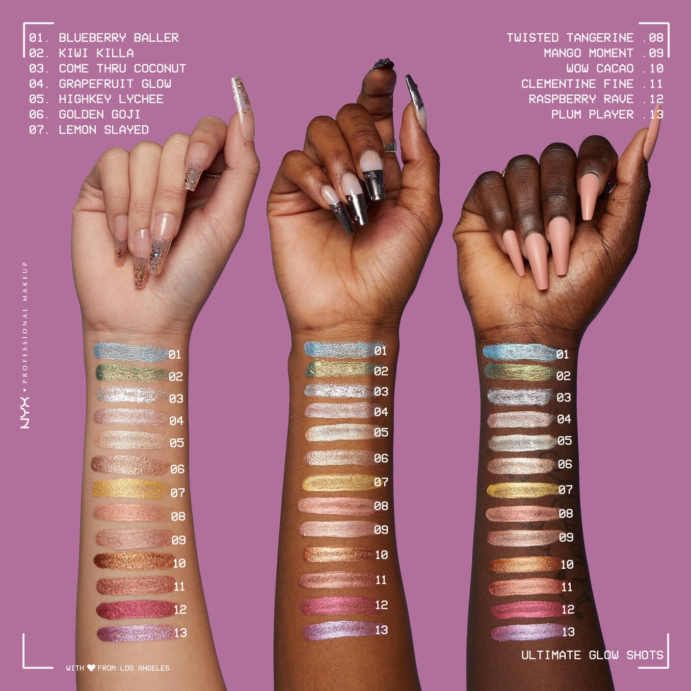 NYX Professional Makeup Ultimate Glow Shots, Brightening Liquid Eyeshadow 05 High-key Lychee