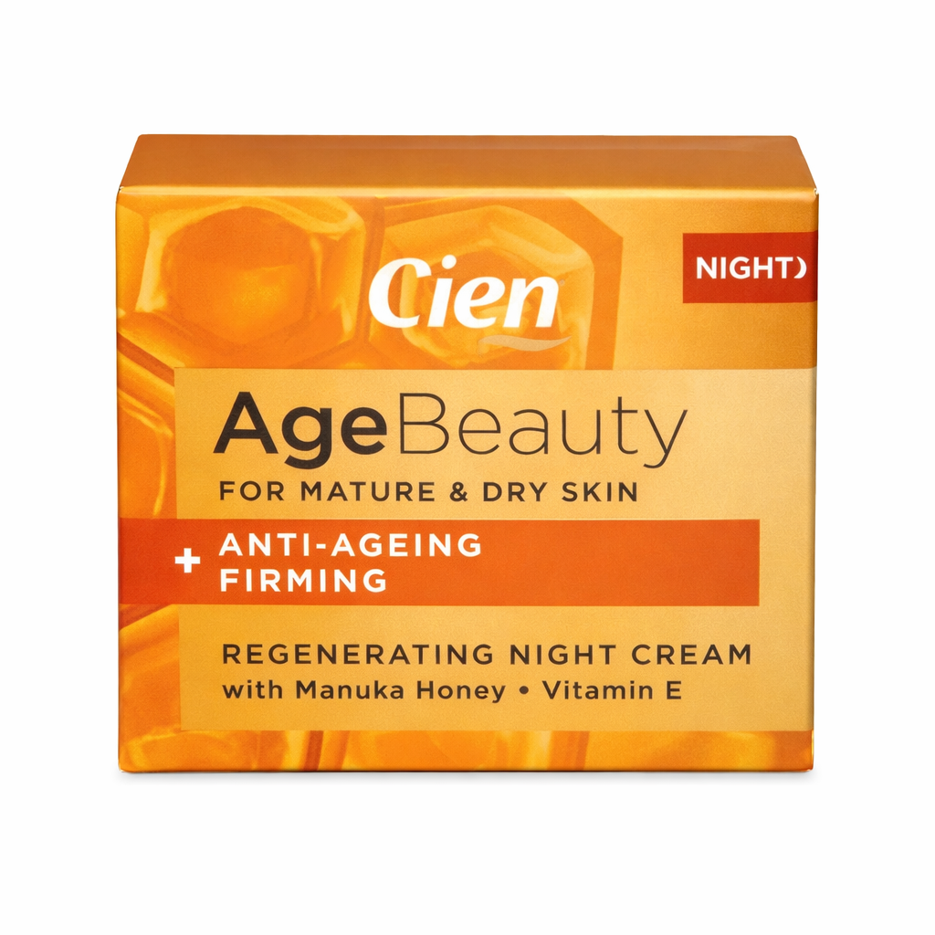 Cien Age Beauty For Mature And Dry Skin +Anti- Ageing Firming Provides Night Cream With Manuka Honey + Vitamin E