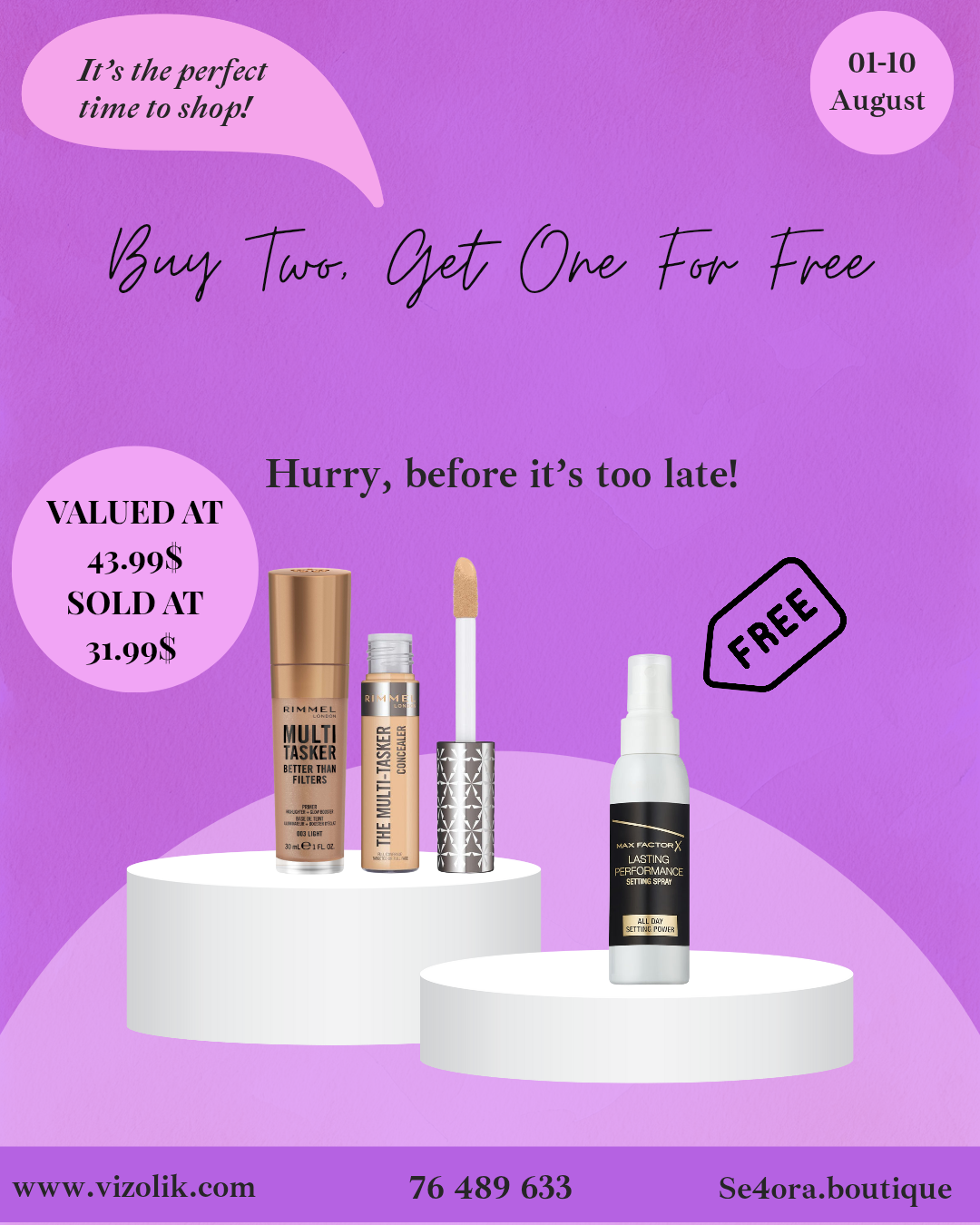 Buy Rimmel Multi Tasker Better Than Filters Foundation + Rimmel Multi Tasker Concealer Get Free Max Factor Lasting Performance Setting Spray All Day Setting Power 100 ml