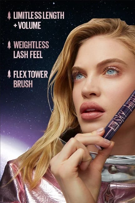 Maybelline New York Lash Sensational Sky High Mascara - Volumizing & Lengthening Blue Mist