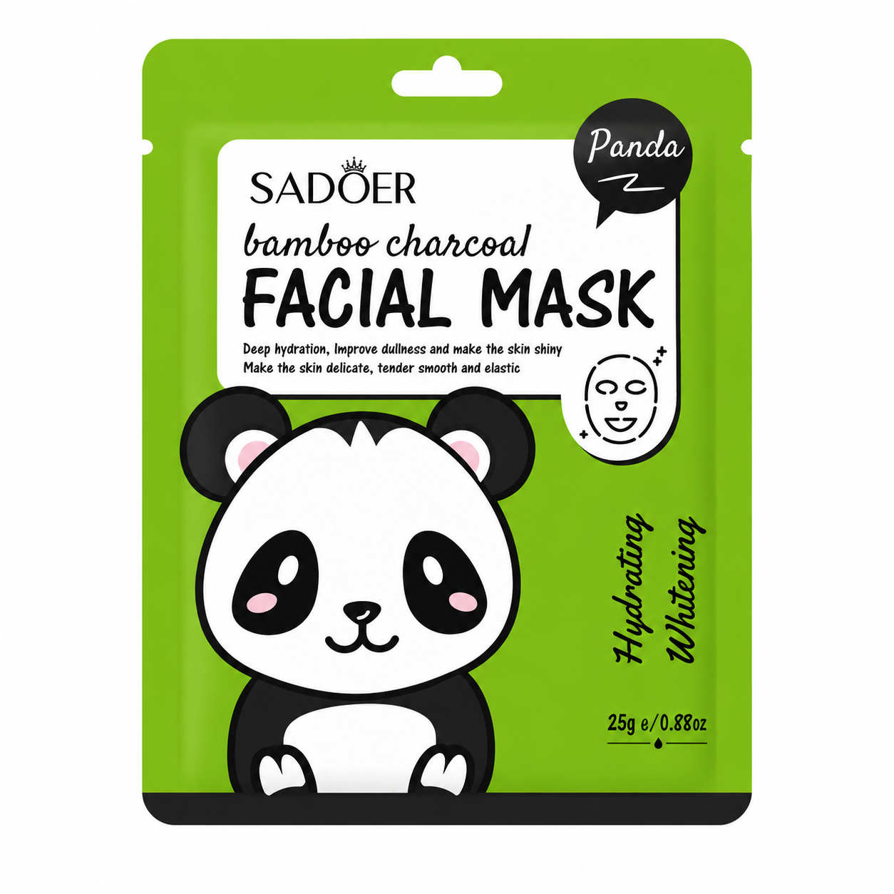 Sadoer Bamboo Charcoal Face Sheet Deep Hydration & Whitening Mask