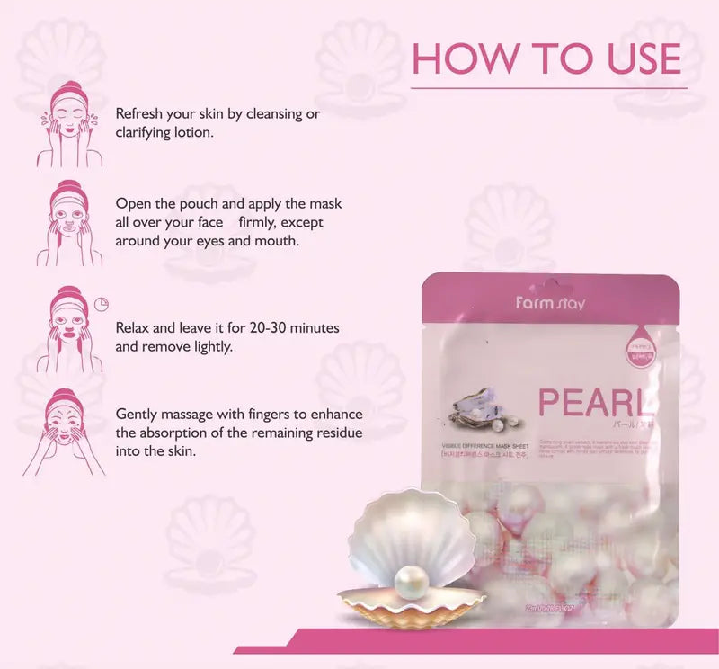 Stoy Pearl Sheet Mask – High-Grade Pearl Extract, Whitening & Moisturizing Skin Care