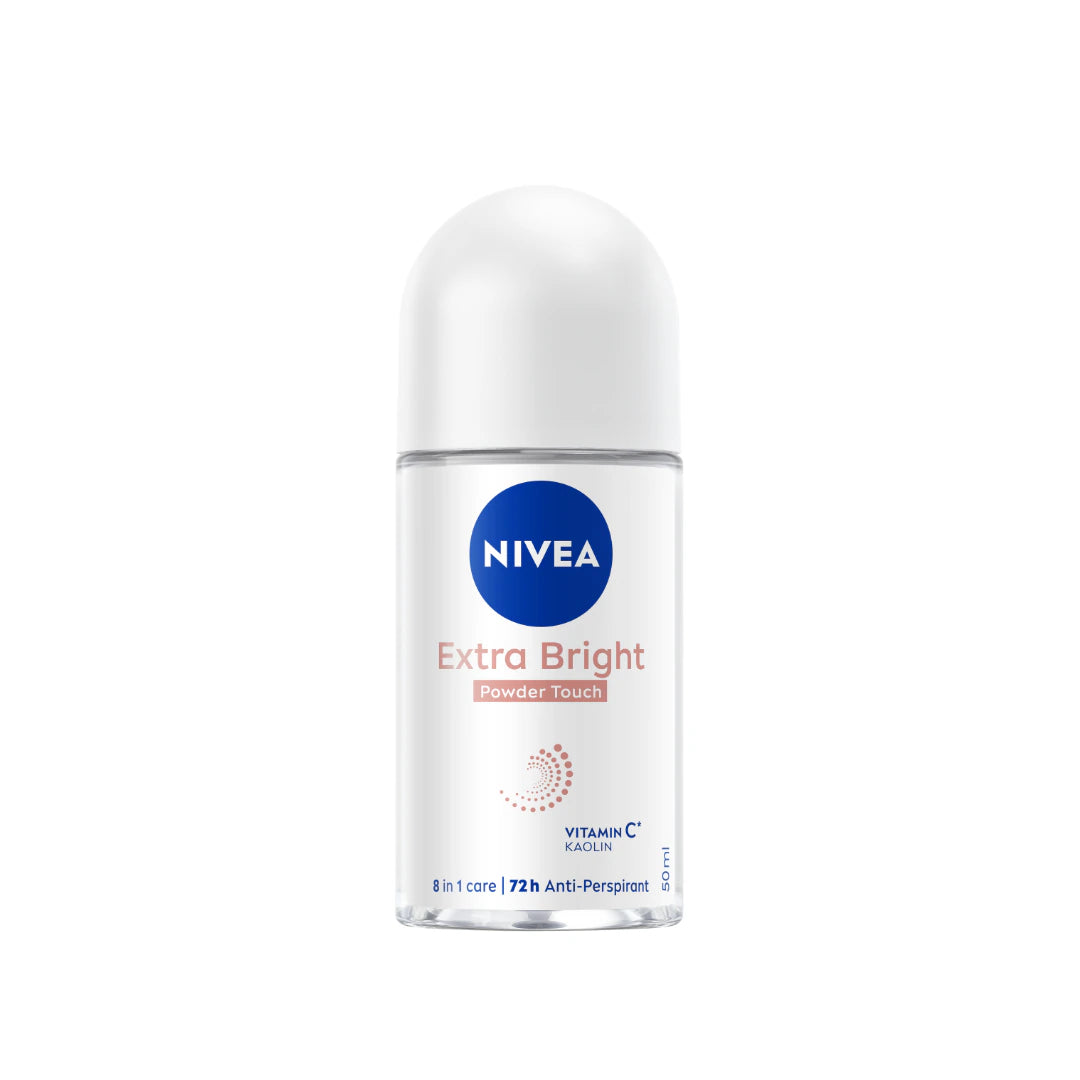 Nivea Dry Confort Anti Transpirant Extra Bright Roll On , Vitamin C , 50 ml , 72 Hours Protection , 0% Alcohol