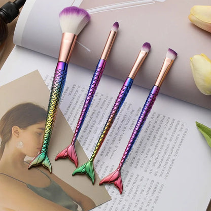 Mermaid Brush Set ( 4 PCS ) ( Random Color )