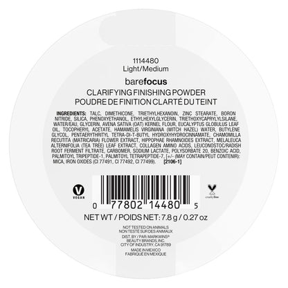 Wet n Wild Bare Focus Clarifying Finishing Powder | Matte | Pressed Setting Powder Light-Medium