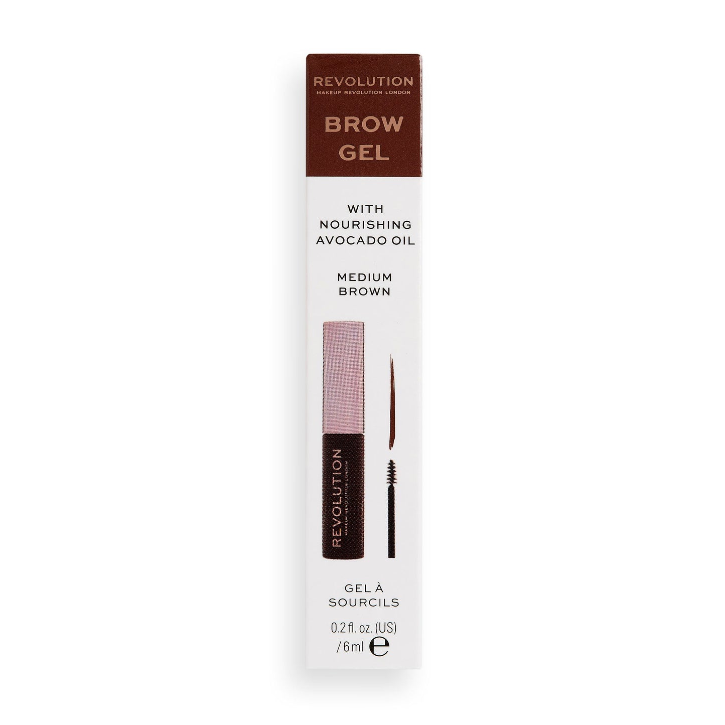 Makeup Revolution Brow Gel Mascara Medium Brown