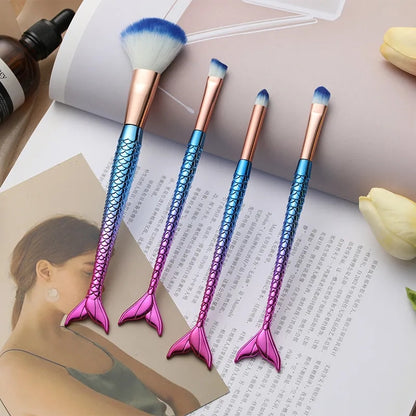 Mermaid Brush Set ( 4 PCS ) ( Random Color )