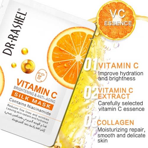 DR Rashel Vitamin C Brightening Anti Aging Silk Sheet Mask ( Contain Niacinamide)