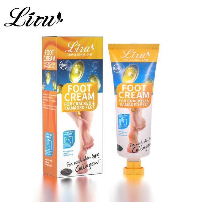 Liru Collagen Foot Care Repair Cream Avocado Oil Foot Cream For Cracked Damaget Feet  80 ml