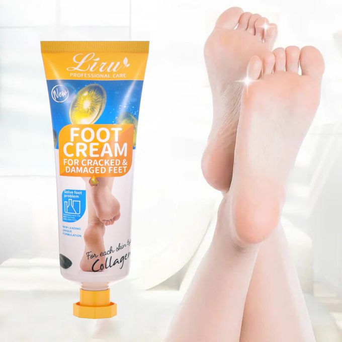 Liru Collagen Foot Care Repair Cream Avocado Oil Foot Cream For Cracked Damaget Feet  80 ml