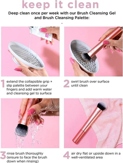 Real Techniques Artist Essential Brush 5 pcs ( Foundation , Contour , Highlighter , Blush & Lipstick )