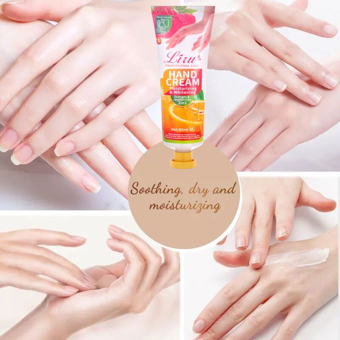 Liru Fruit Essence Nourishing Skin Whitening Hand Cream 80ML