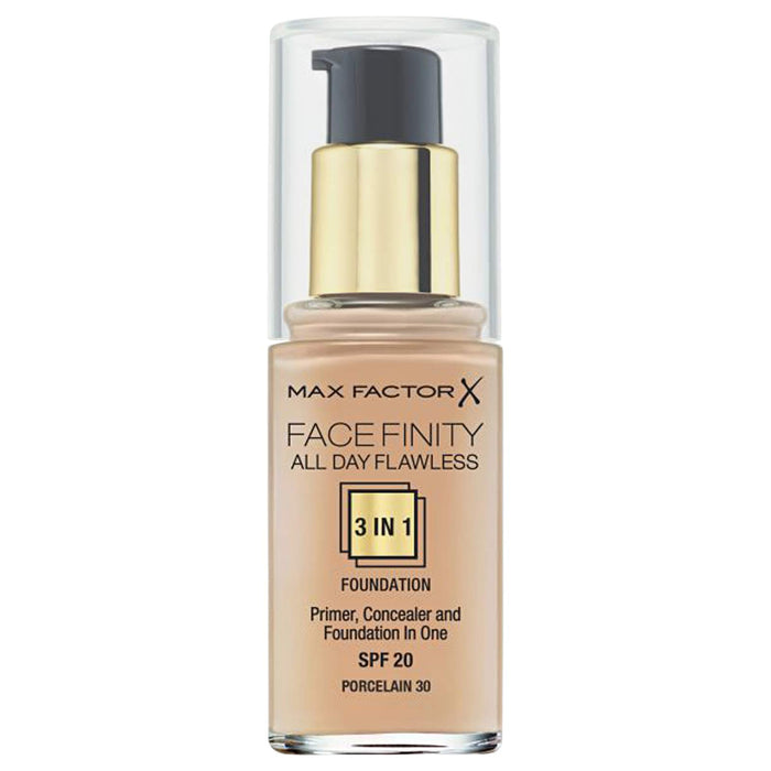 Max Factor Face Finity All Day Flawless 3 In 1 Primer Concealer Foundation ( Porcelain 30 )