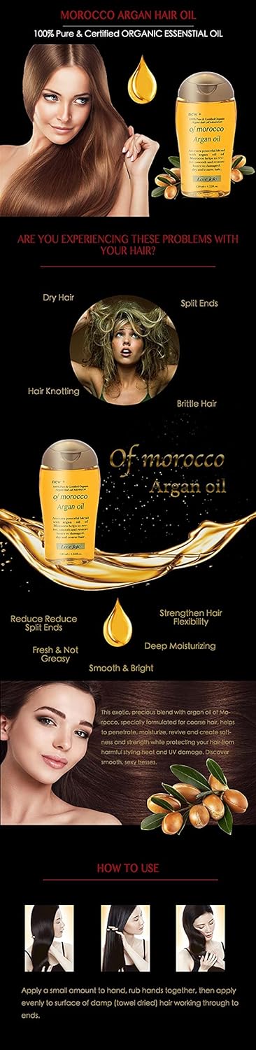 Love JoJo Pure Organic Moroccan Argan Hair Oil (120ML )