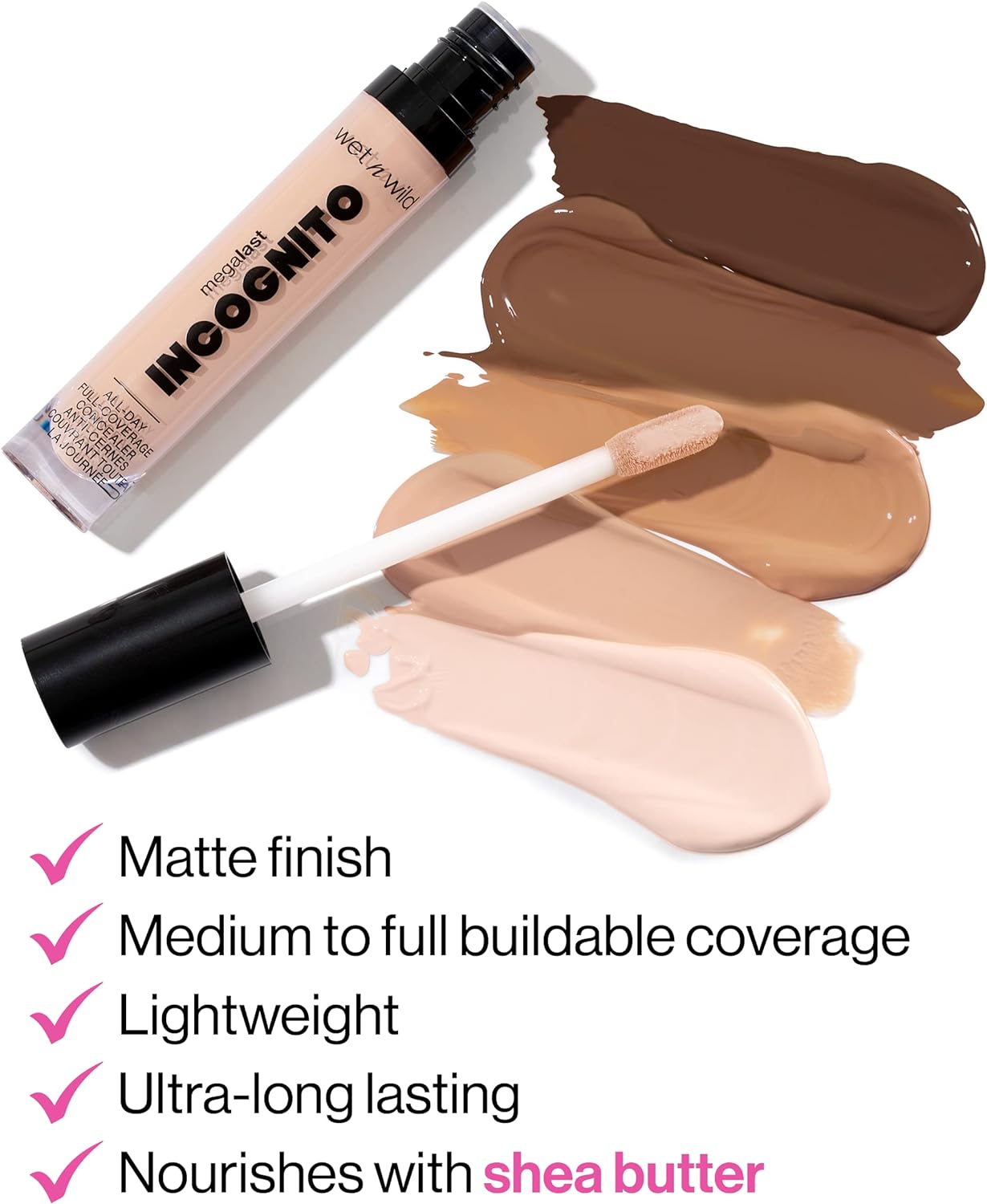 Wet n Wild, Mega Last Incognito AllDay Full Coverage Concealer, Light Medium