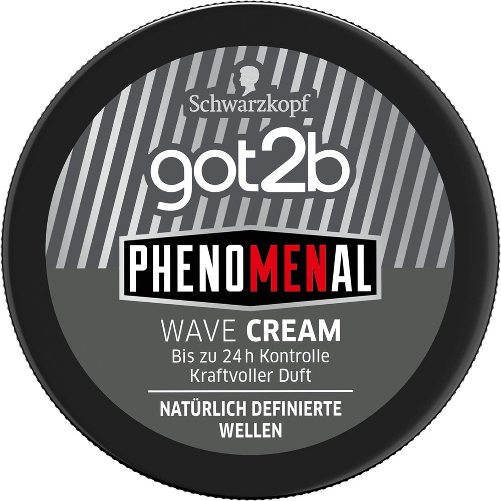 Schwarzkopf Got2b PhenoMenal WAVE CREAM Up to 24h Control Powerful Scen Naturally Defined Waves Men