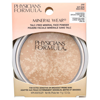 Physicians Formula Mineral Wear Talc Free Powder SPF 16 Buff Beige