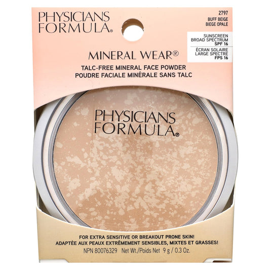 Physicians Formula Mineral Wear Talc Free Powder SPF 16 Buff Beige