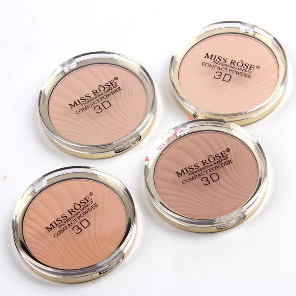 Miss Rose Matte Finish Compact ( Medium Skin ) 02 , 12g ( You Can Use It As Bronzer For Light Skin )