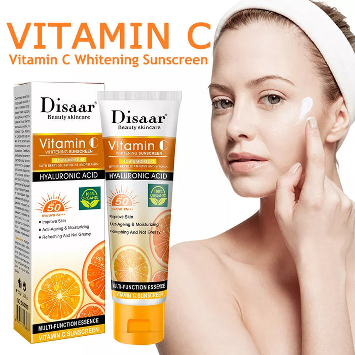 Disaar Hyaluronic Acid Vitamin C Whitening Sunscreen SPF 50 ( Free With Any Order Above 49$ )