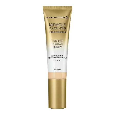 Max Factor Miracle Touch Second Skin, 01-Fair, 30 ml + SPF 20