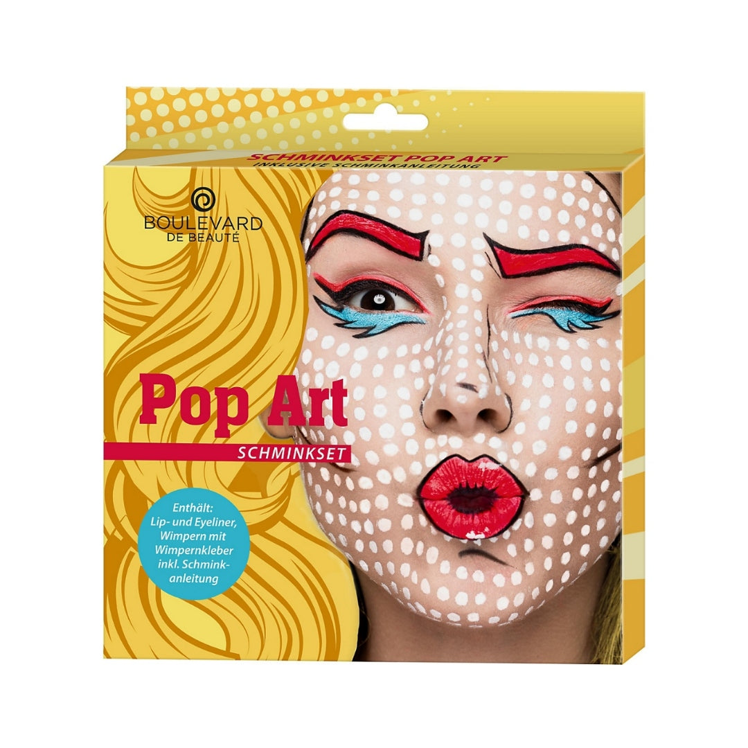 Buy Boulevard de Beaute
Makeup Set - Pop Art ( Kohl White Blue Black + Red Lip Liner + Eyelashes ) Get Free 90 pcs Capsule Aloe Vera