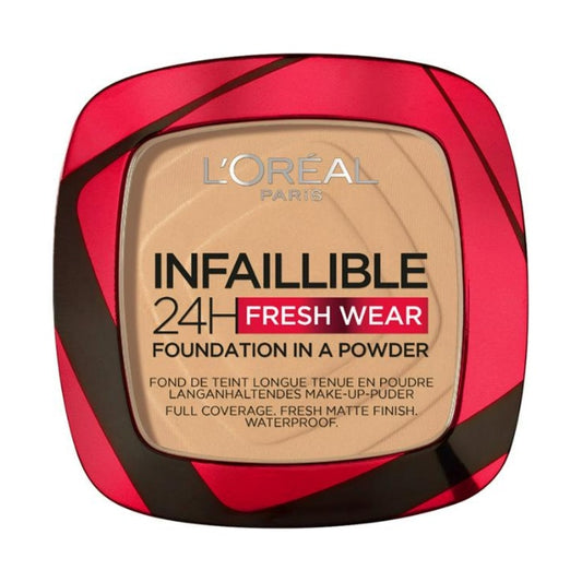 L'Oreal Paris Infallible Fresh Wear Foundation in a Powder, Up to 24 Hour Wear, 200 Goden Sand