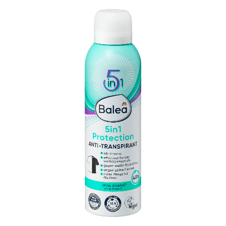 Balea Deodorant Spray Deodorant 5 In 1 Protection , 200 ml , 48 Hours 0 Aluminum