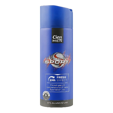 Buy Cien Men Deodorant Body Spray Sport , 200 ml , 0 Aluminum 24 Hours Get Free 5 pcs Capsule Aloe Vera