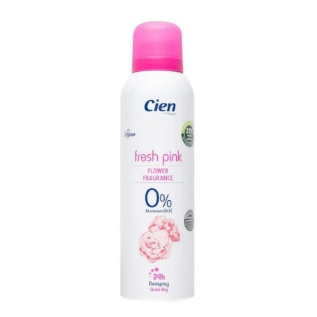 Cien Fresh Pink Flower Fragrance  24 Hours Protection Quick Dry 0% Aluminum