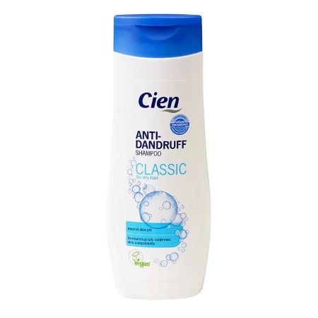 Cien Anti- Dandruff Shampoo Classic  For Dry Hair PH Neutral For The Skin Dermatologically Tested شامبو ضد القشره