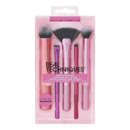 Real Techniques Artist Essential Brush 5 pcs ( Foundation , Contour , Highlighter , Blush & Lipstick )