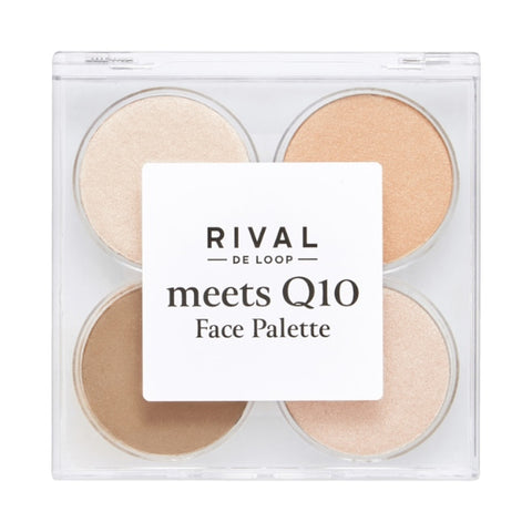 Rival De Loop Meets Q10 Face Palette ( Bronzer & Highlighter) ( Emballage Little Broken )