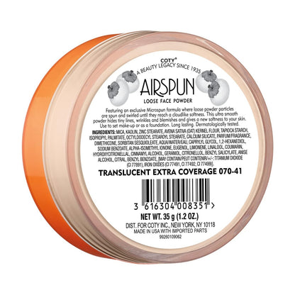 Coty AirSpun Translucent Extra Coverage Loose Powder