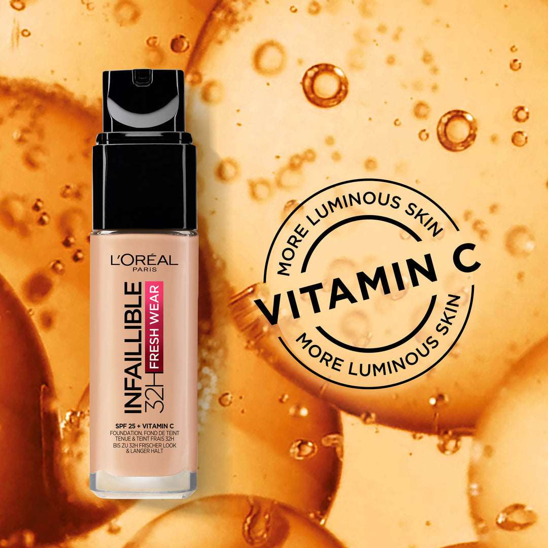 L'Oréal Paris Infallible 32H Fresh Wear Foundation 200 Golden Sand ( Vitamin C + SPF 25 )