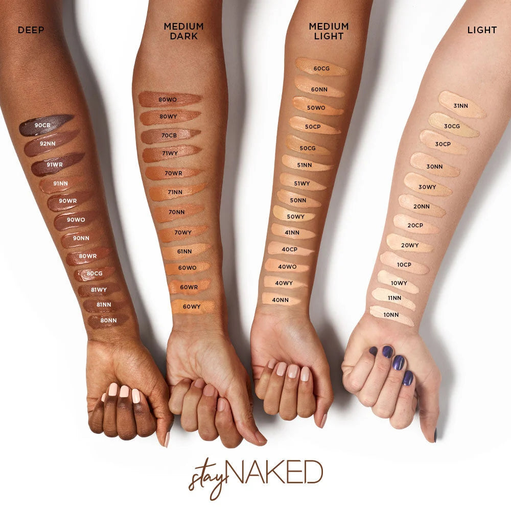 Urban Decay Stay Naked Liquid Foundation 24 HR Wear 40 CP ( Only Swatched )