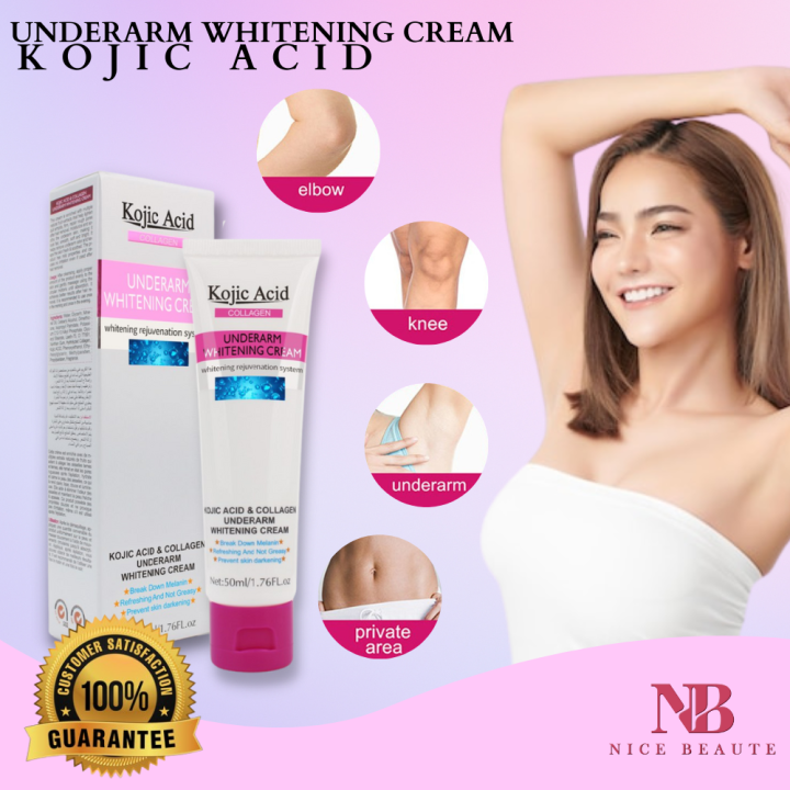 Kojic Acid Underarm Whitening Cream ( Break Down Melanin , Refreshing And Not Greasy , Prevent Skin Darkening )