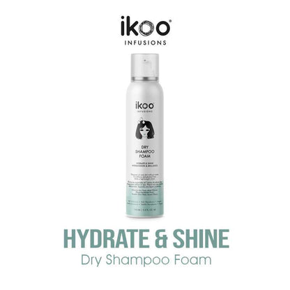 Hydrate & Shine Dry Shampoo Foam - Ikoo Infusions Shampoo Foam Color Hydrate & Shine (ممتاز للشعر الدهني ) ( Free Gift ) For Order Above 45$