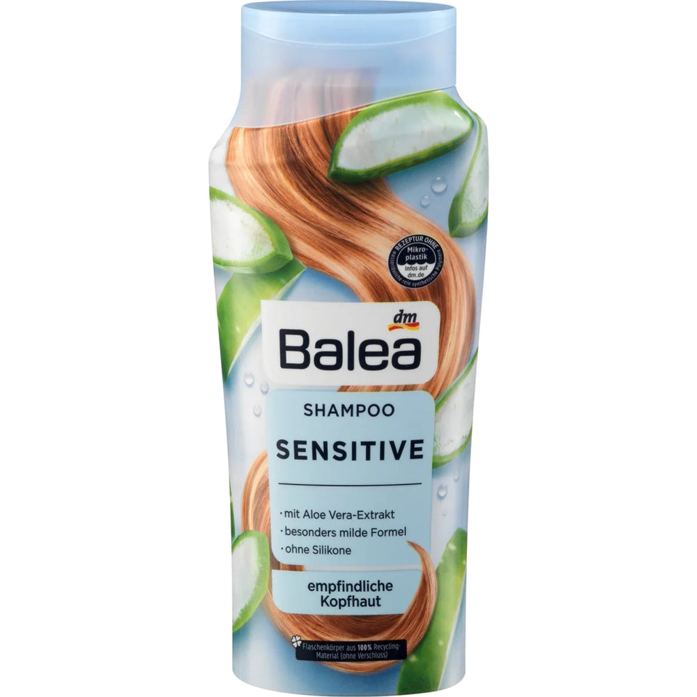 Balea Shampoo Sensitive With Aloe Vera Extract, Particularly Mild Formula Without Silicones
sensitive scalp