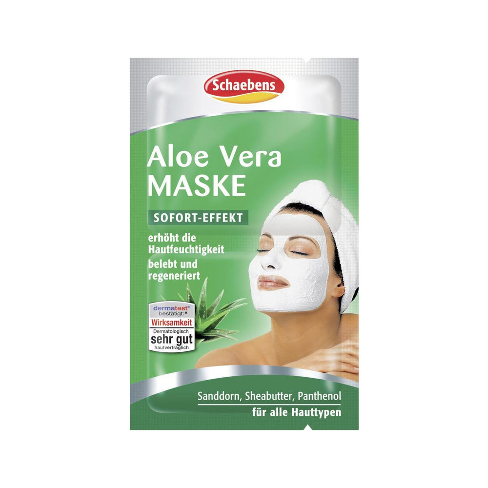 Schaebens Aloe Vera Mask Instant Effect Increases Skin Moisture, Revitalizes and Regenerates
