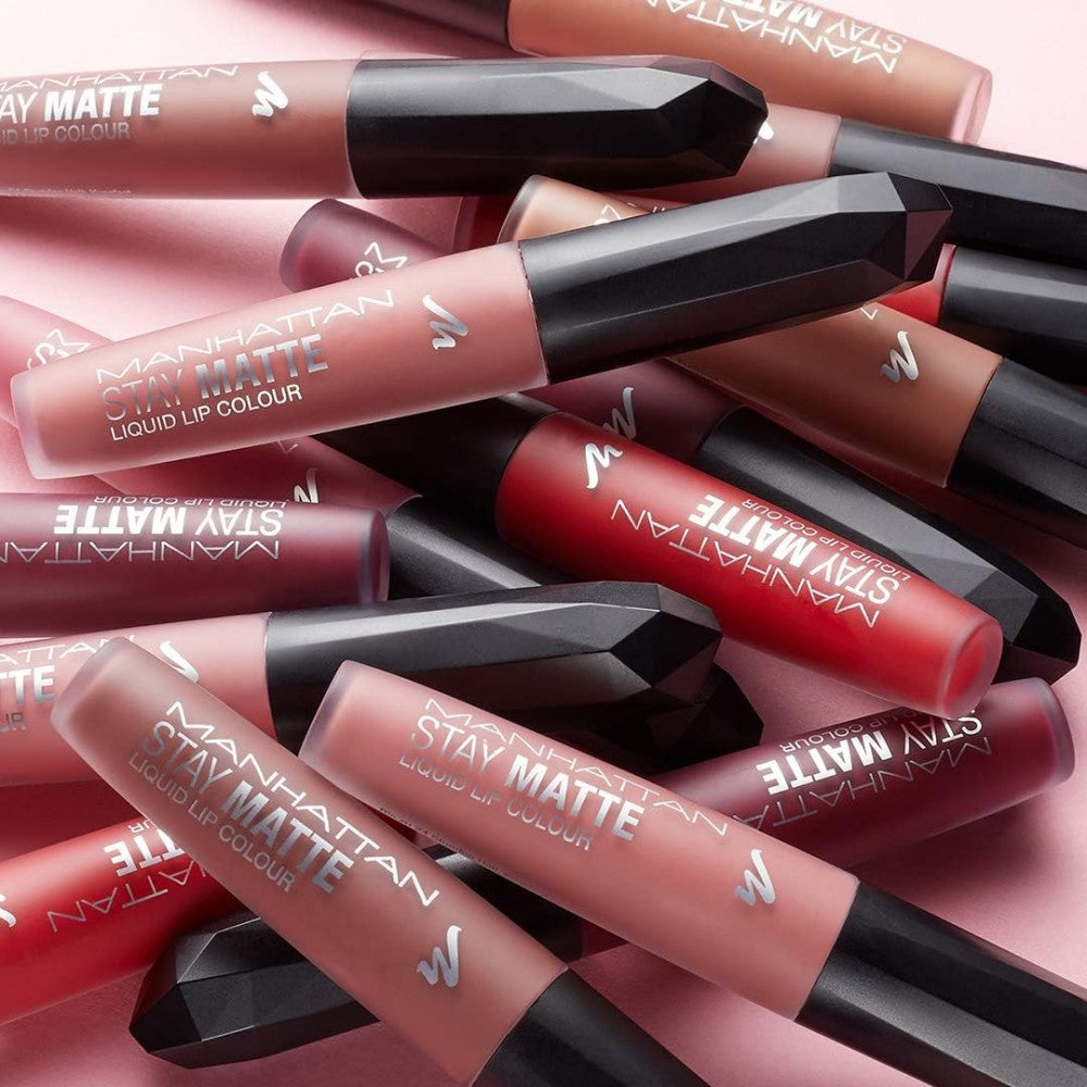 Manhattan Lasting Perfection Liquid Matte Lip Colour, Colour 500 Red Y For Broadway , Liquid Lipstick, Ultra Matt, 5.5 ml