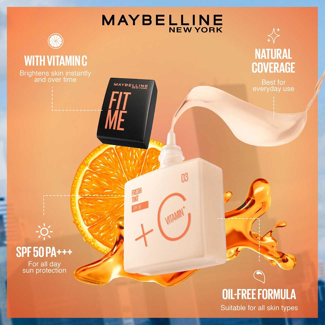 Maybelline Fit Me Fresh Tint SPF50 / 01 → 115