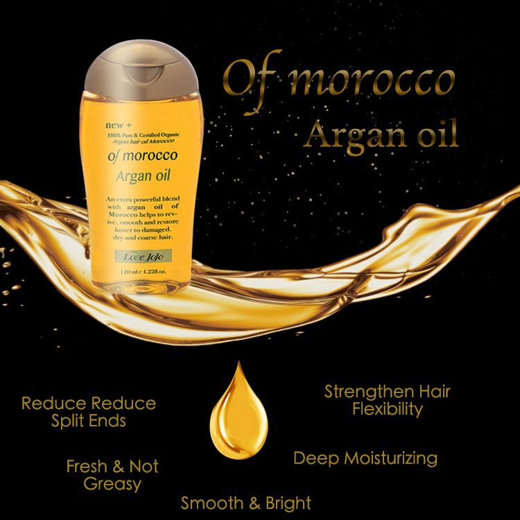 Love JoJo Pure Organic Moroccan Argan Hair Oil (120ML )