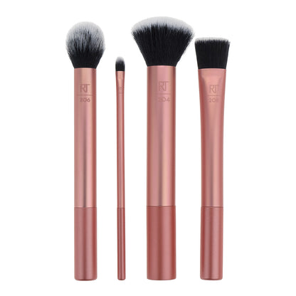 Real Techniques Base Flawless Base Brush Set ( Foundation , Concealer & Highlighter ) + Holder