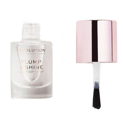 Nail polish Makeup Revolution Plump & Shine Gel Top Coat, 10 ml