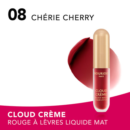 Bourjois Cloud Crème Matte Lipstick 08 Chérie Cherry 🍒